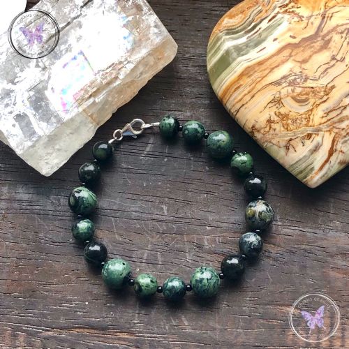 Kambaba Jasper & Onyx Bracelet